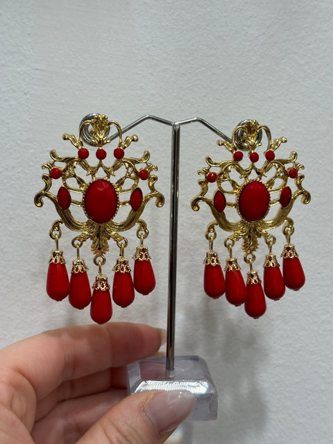 PENDIENTES ROCÍO ROJO