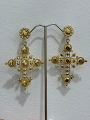 PENDIENTES CRUZ GOLD