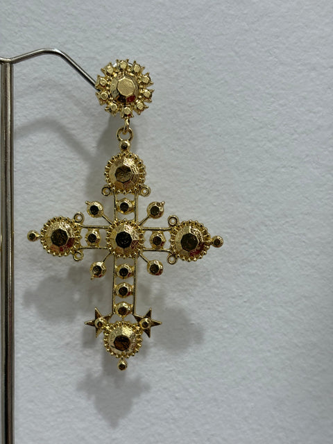 PENDIENTES CRUZ GOLD